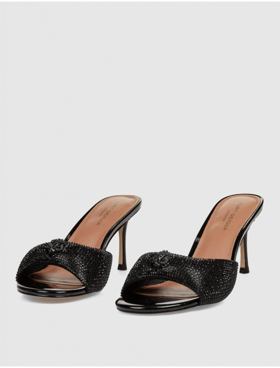 SANDALIA KURT GEIGER OXFORD HEEL MULE DR NEGRO