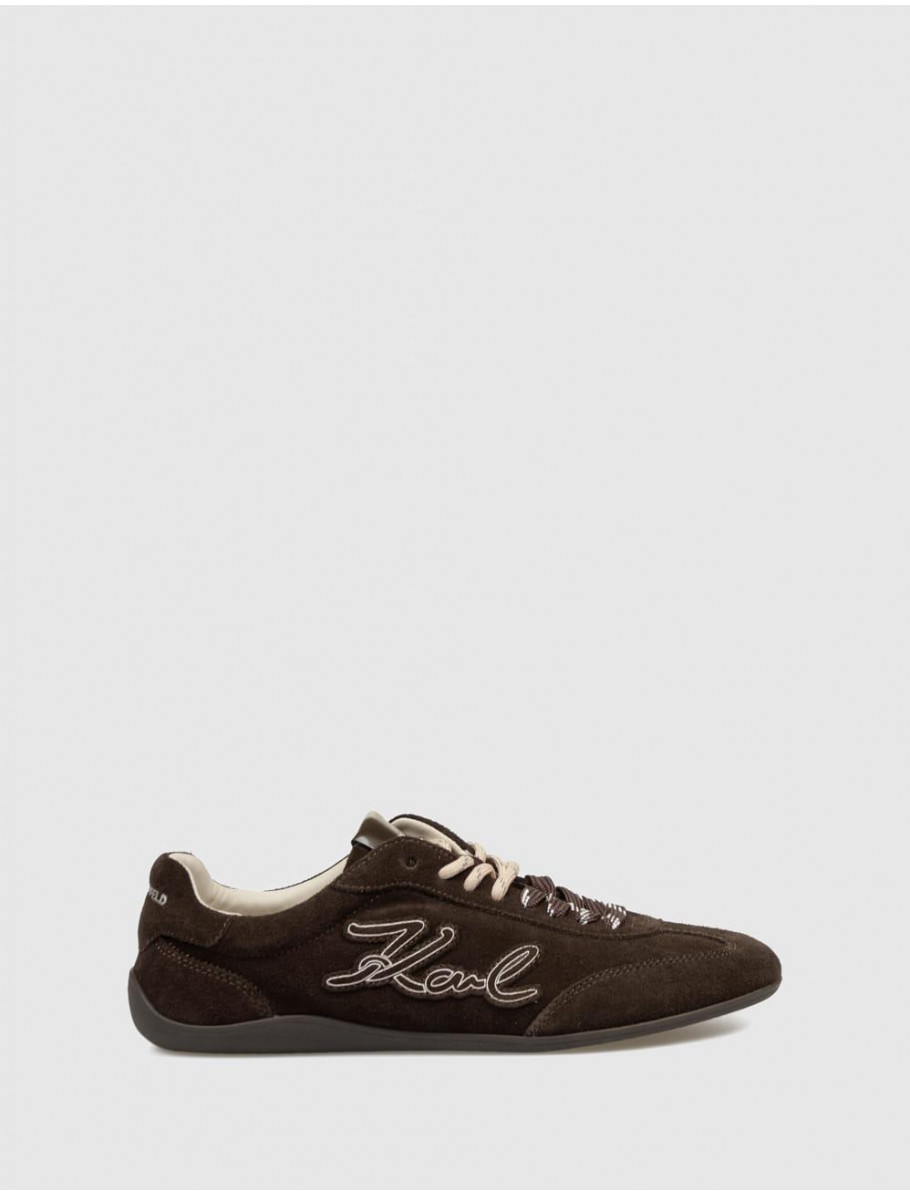 ZAPATILLA KARL LAGERFED ALTIA SIGNIA PATCH EMBRO MARRoN