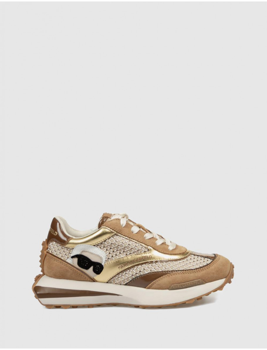 ZAPATILLA KARL LAGERFED ZONE NFT GEMSTONE MESH MIX TAUPE