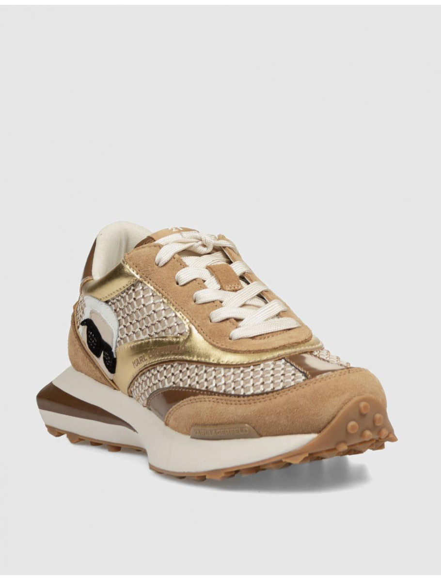 ZAPATILLA KARL LAGERFED ZONE NFT GEMSTONE MESH MIX TAUPE