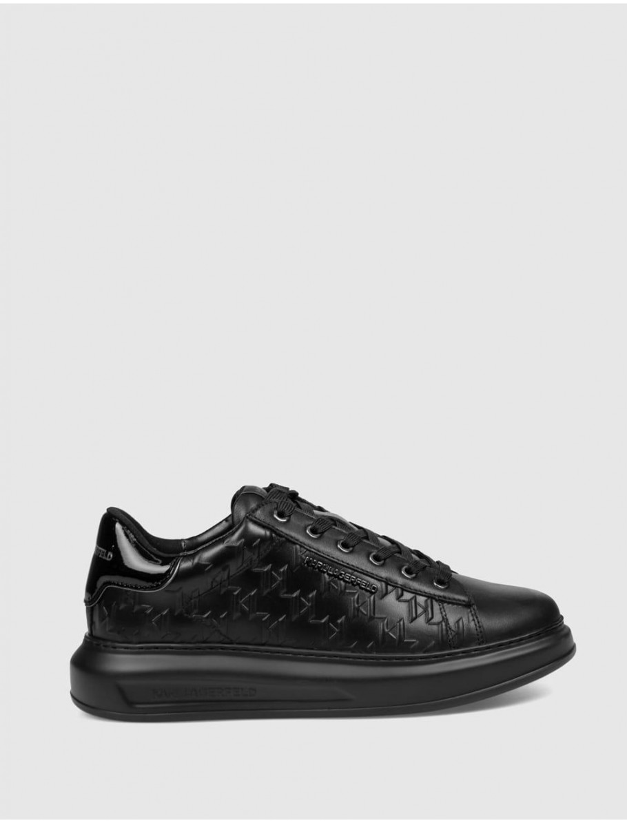 ZAPATILLA KARL LAGERFED KAPRI MENS MONOGRAM EMBOSS LO NEGRO