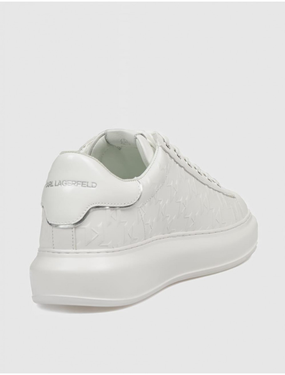 ZAPATILLA KARL LAGERFED KAPRI MENS MONOGRAM EMBOSS LO BLANCO