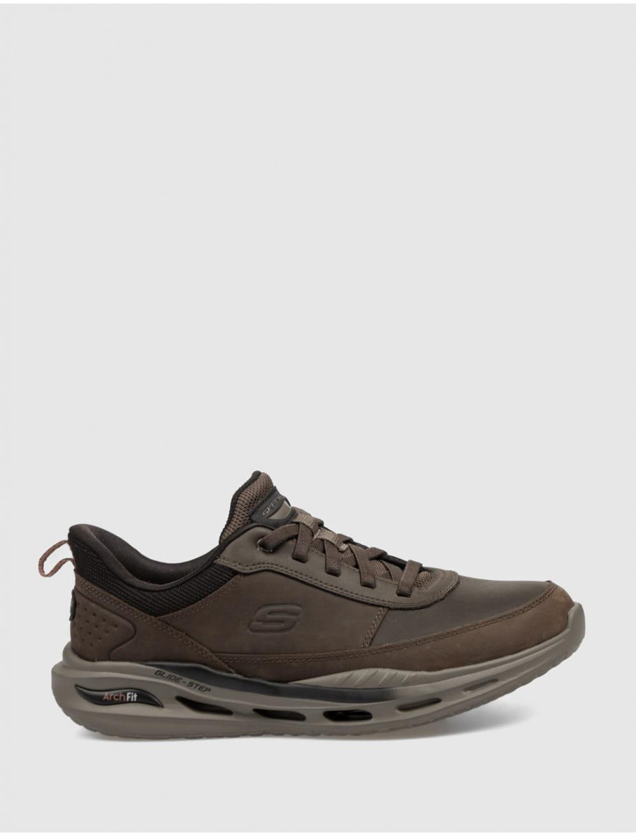 ZAPATILLA SKECHERS ARCH FIT ORVAN MOX MARRoN