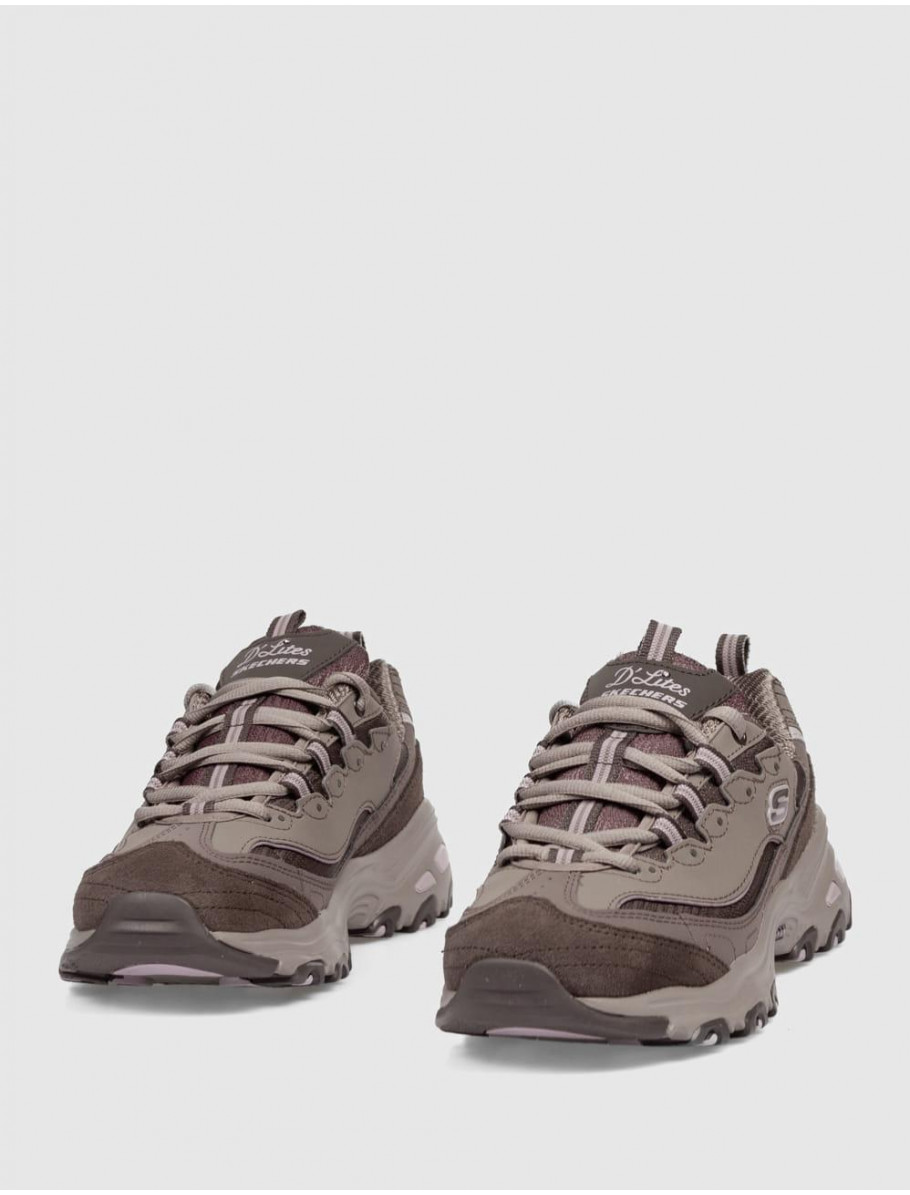 ZAPATILLA SKECHERS D LITES MARRoN