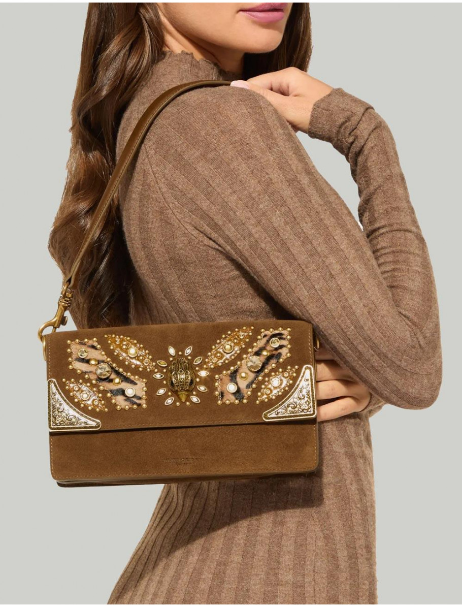 BOLSO KURT GEIGER SLOANE SOFT SHOULDER MARRoN