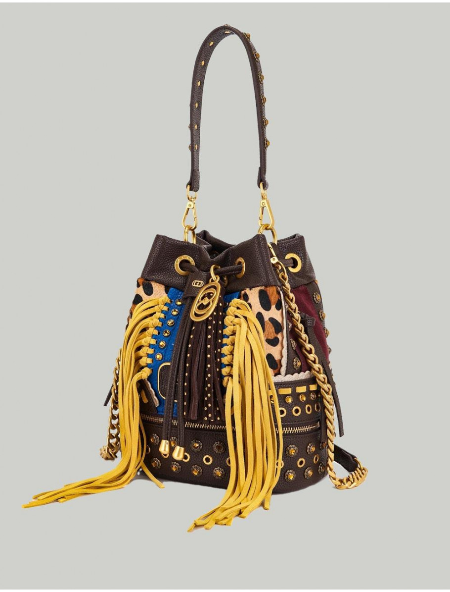 BOLSO LA CARRIE JUNGLE BUCKET BURDEOS