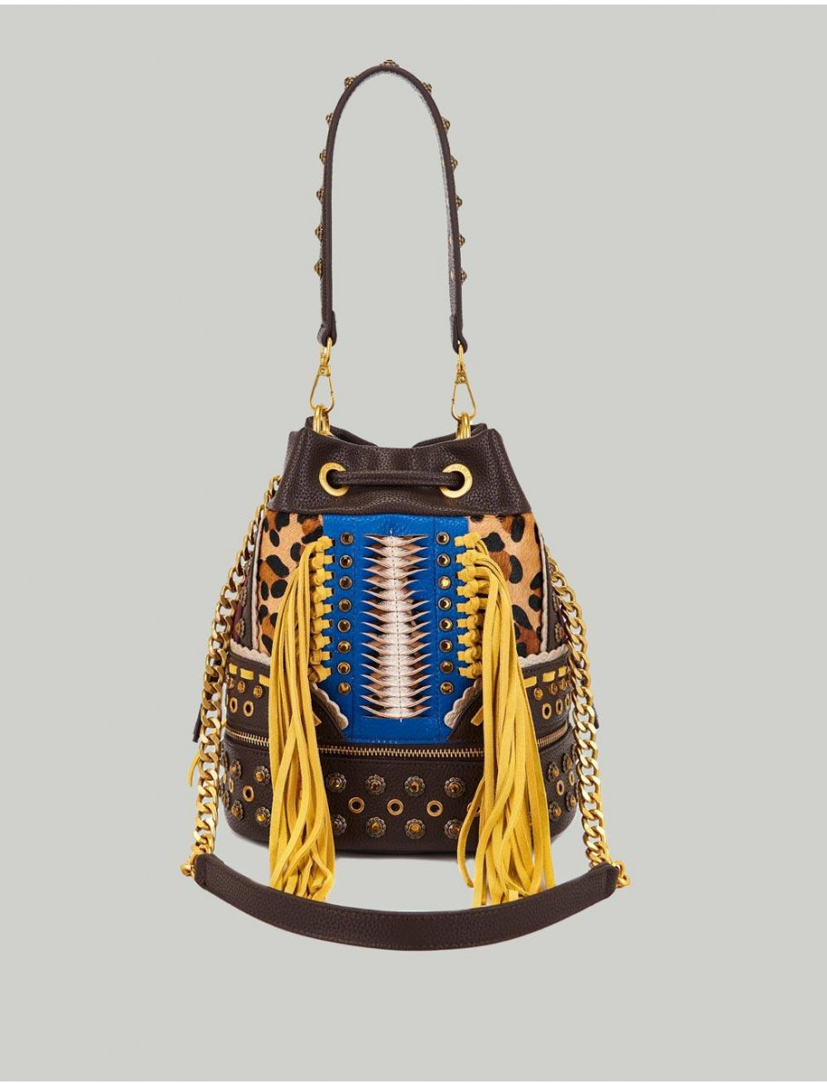 BOLSO LA CARRIE JUNGLE BUCKET BURDEOS