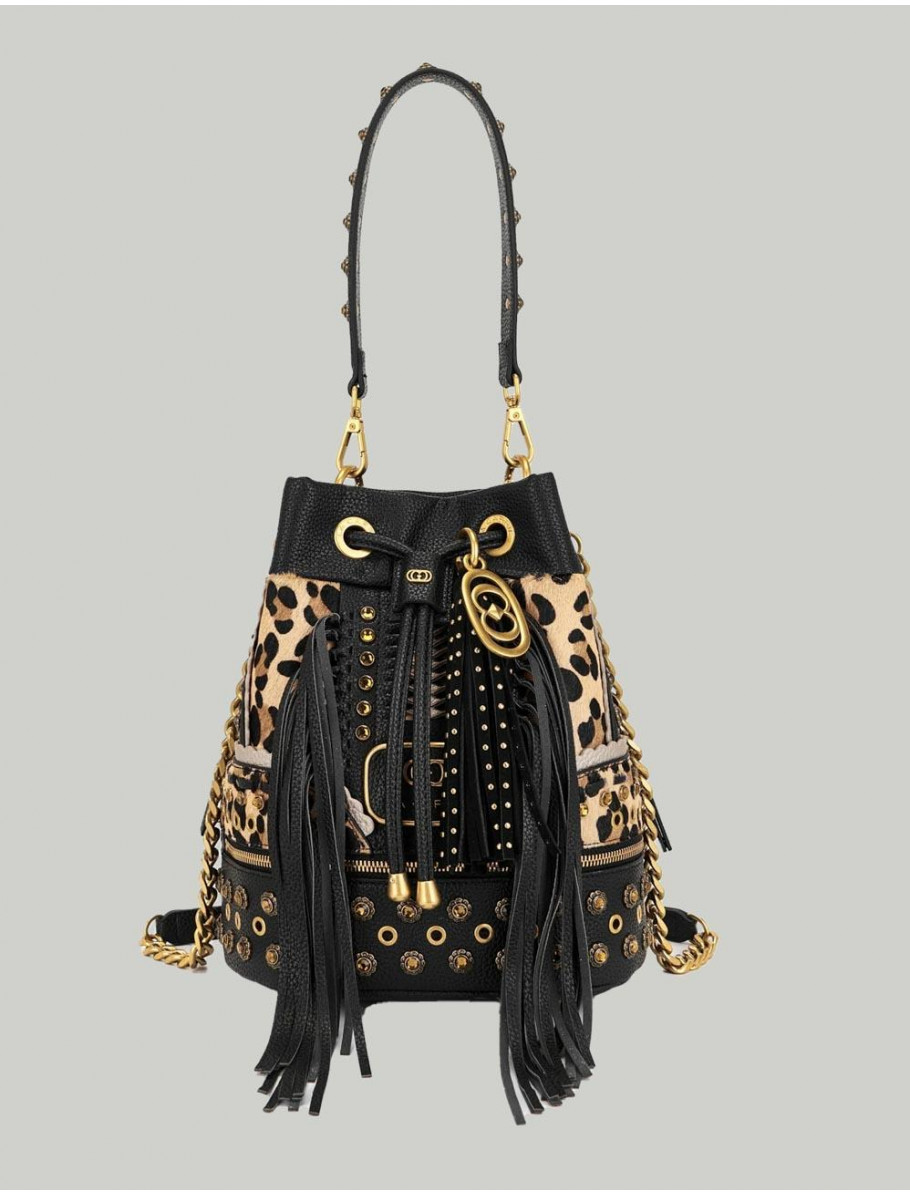 BOLSO LA CARRIE JUNGLE BUCKET LEOPARDO