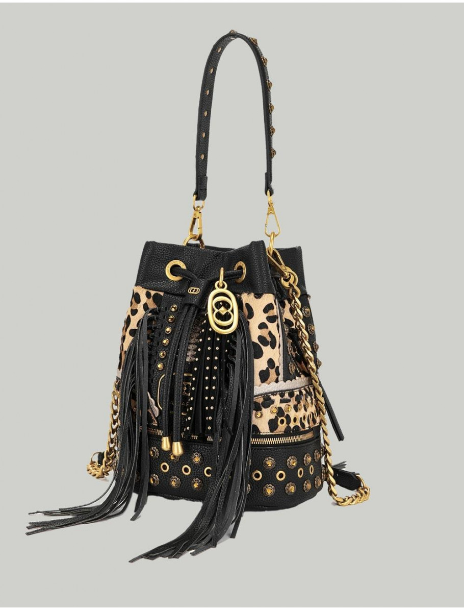BOLSO LA CARRIE JUNGLE BUCKET LEOPARDO