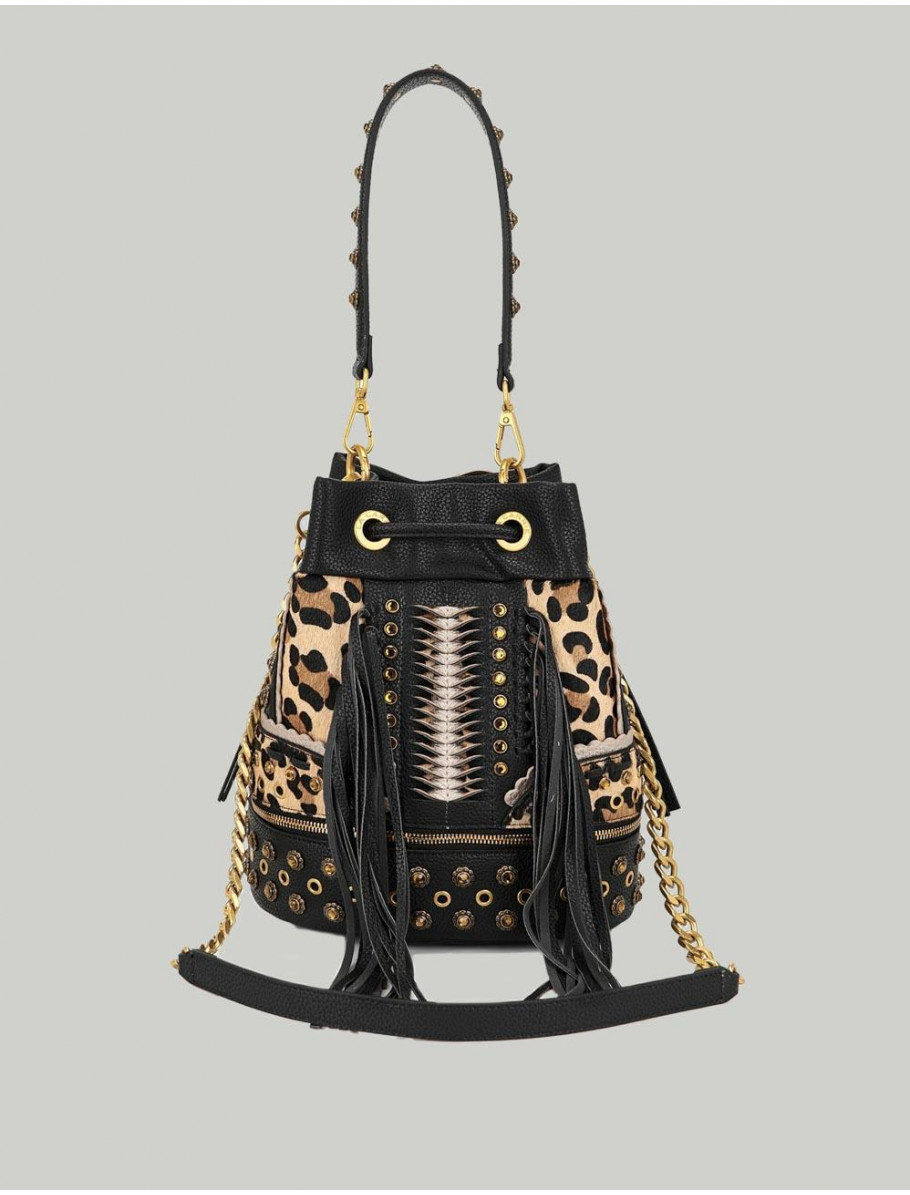 BOLSO LA CARRIE JUNGLE BUCKET LEOPARDO