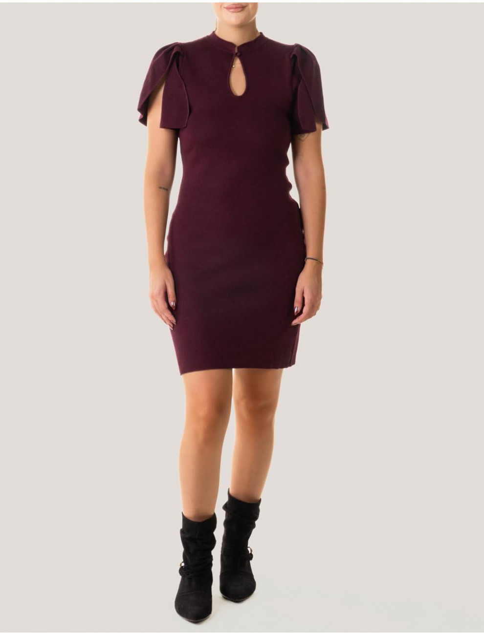 VESTIDO OBVIO AZZURA BURDEOS