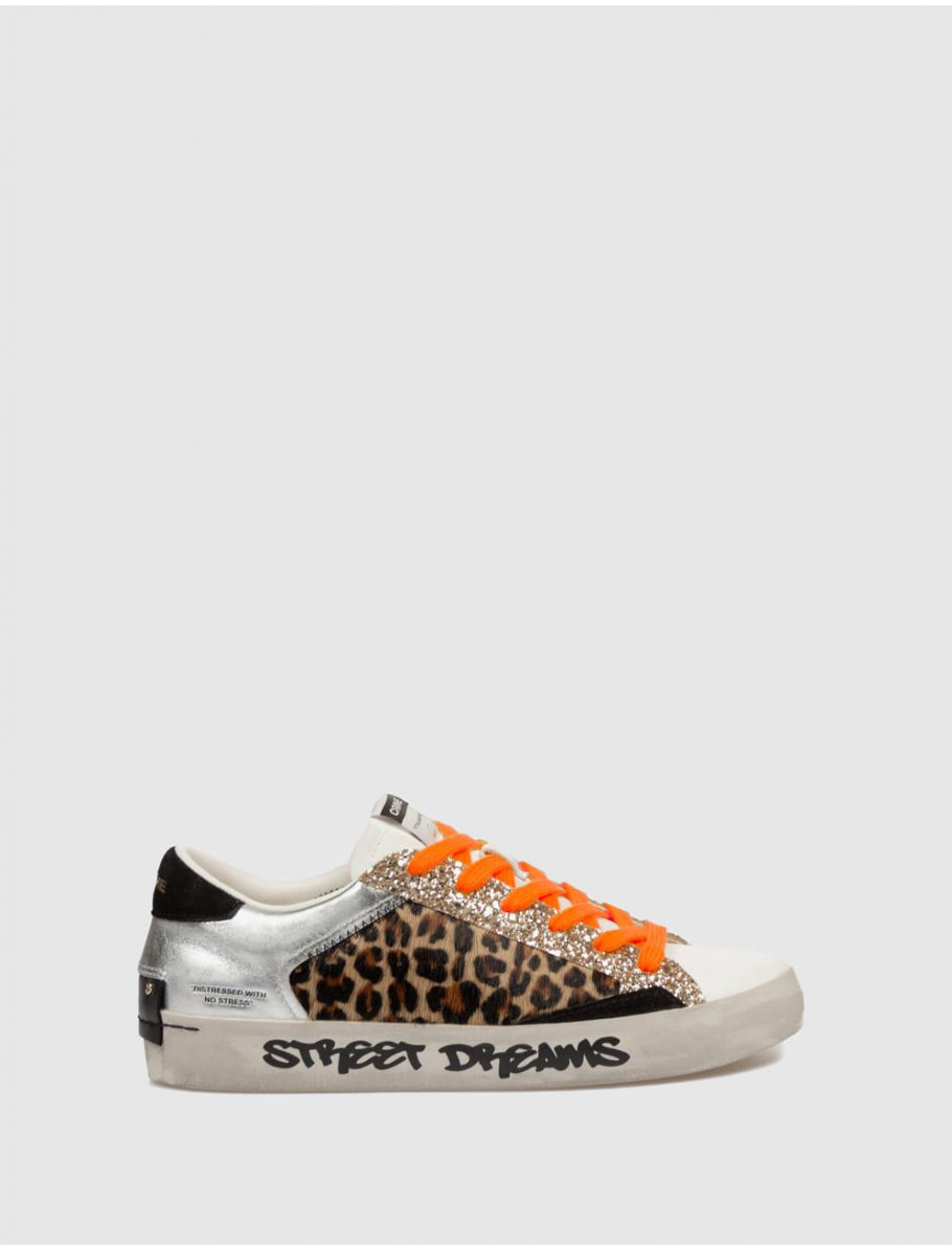 ZAPATILLA CRIME LONDON DISTRESSED LEOPARDO