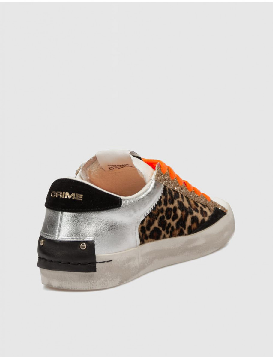 ZAPATILLA CRIME LONDON DISTRESSED LEOPARDO