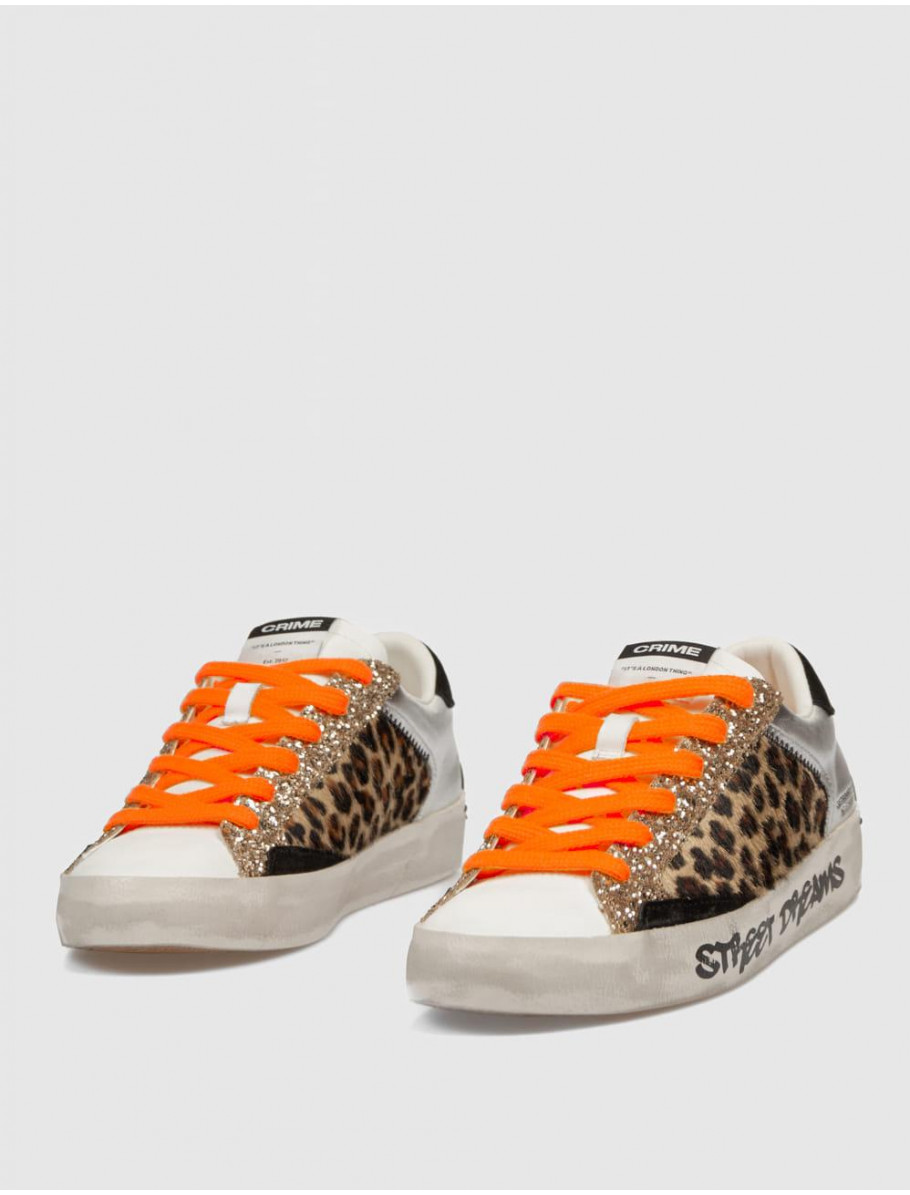 ZAPATILLA CRIME LONDON DISTRESSED LEOPARDO