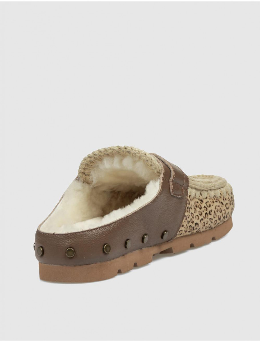 ZUECO MOU WINTER BIO PONYSKIN LEOPARDO