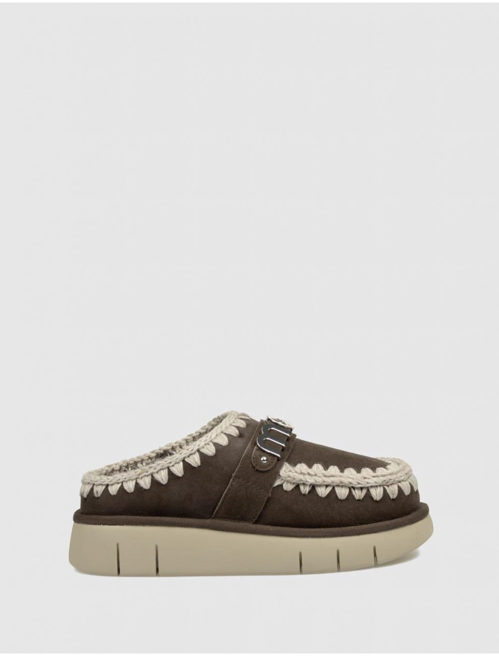 ZUECO MOU BOUNCE CLOG METAL LOGO MARRoN