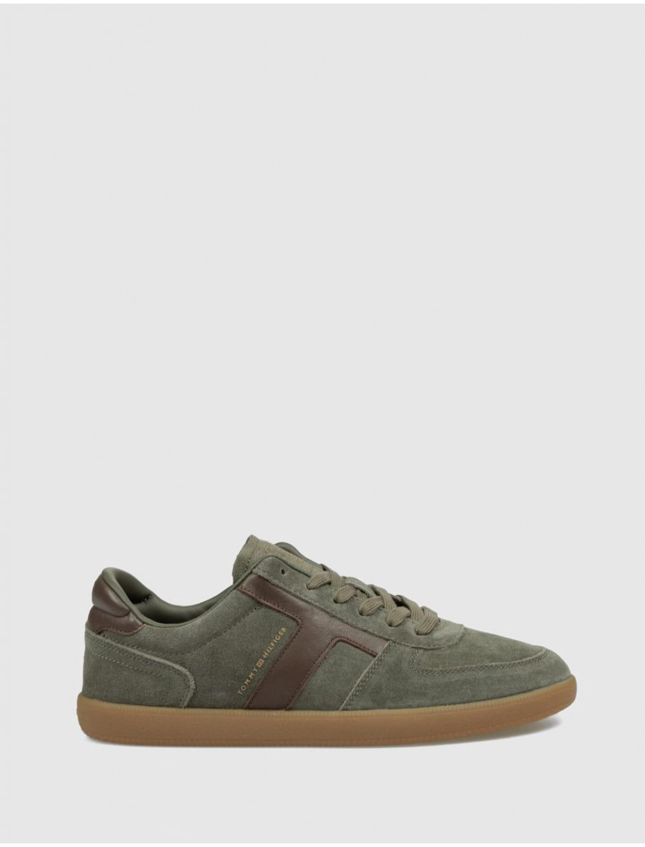 ZAPATILLA TOMMY HILFIGER TH TRIBECA SNEAKER SUEDE VERDE