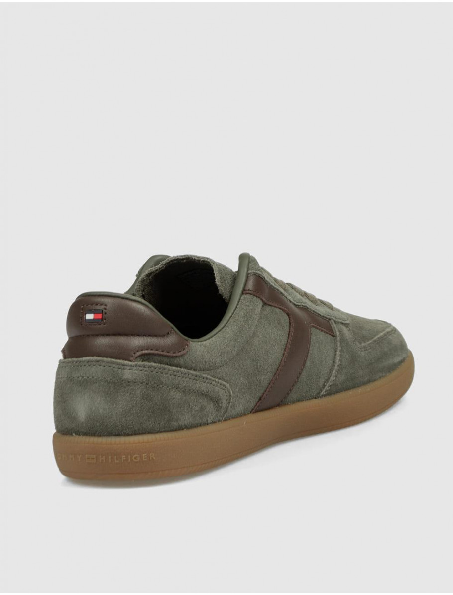 ZAPATILLA TOMMY HILFIGER TH TRIBECA SNEAKER SUEDE VERDE