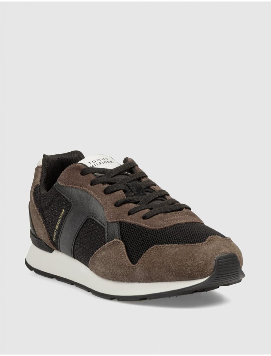 ZAPATILLA TOMMY HILFIGER T HILFIGER CORE MIX RUNNER MARRoN