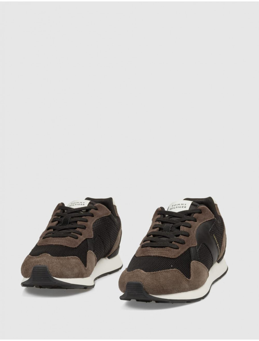 ZAPATILLA TOMMY HILFIGER T HILFIGER CORE MIX RUNNER MARRoN